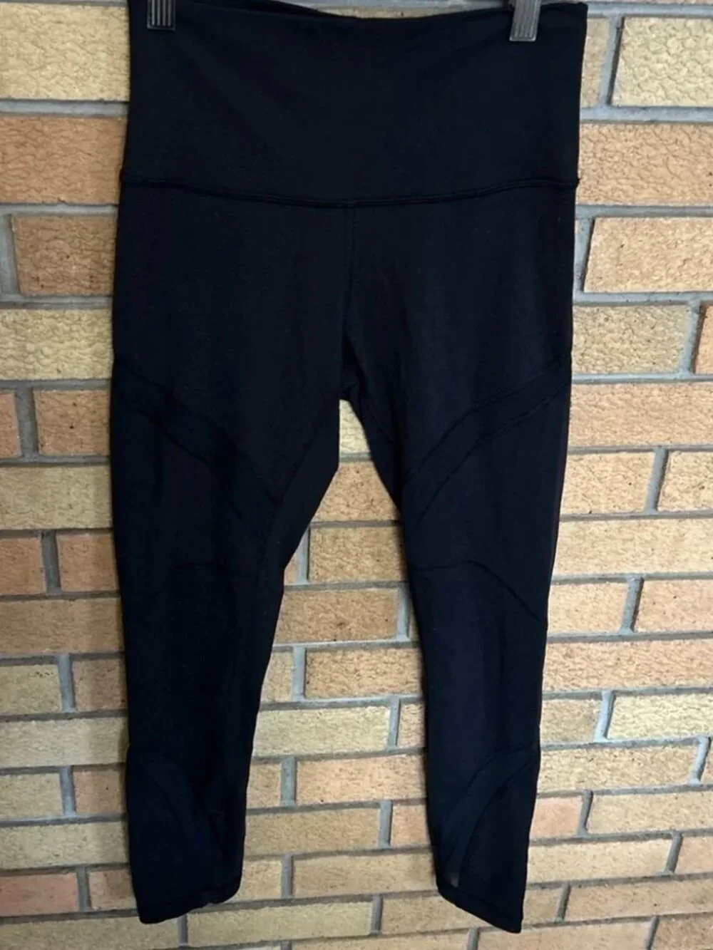 Lululemon Athletica High Rise Mesh Leggings Women's Black Athletic Size 4
